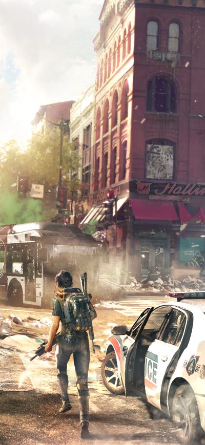 Fond d'écran iPhone Tom Clancys The Division 2 Concept Art Downtown 8k