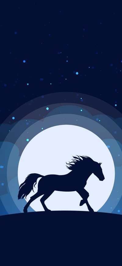 Fond d'écran iPhone Horse Silhouette Digital Art