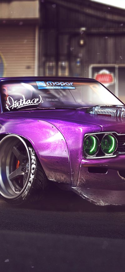 Fond d'écran iPhone 1968 Plymouth Road Runner Concept Digital Art