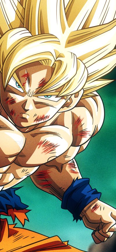 Fond d'écran iPhone Super Saiyan Son Goku Dragon Ball Z 4k