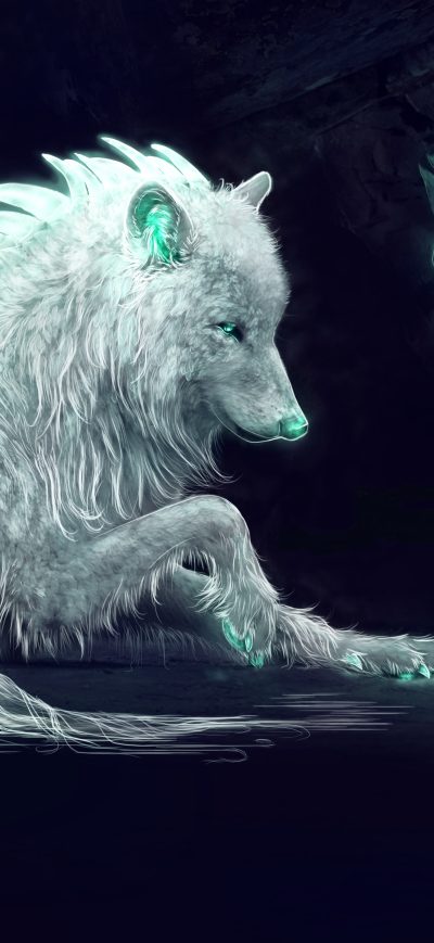 Fond d'écran iPhone White Wolf Fan Art