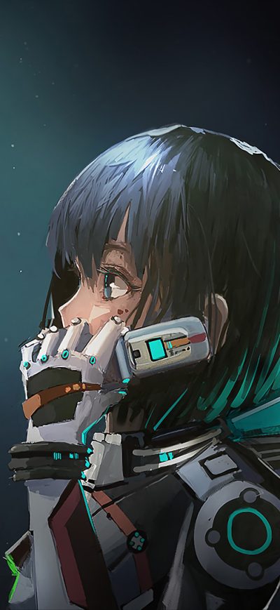 Fond d'écran iPhone Astronaut Anime Girl