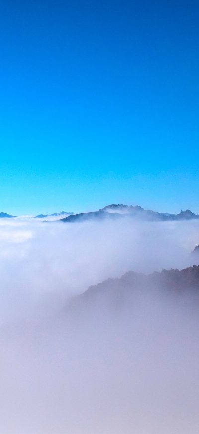 Fond d'écran iPhone Sea Of Clouds Mountains Peak 5k