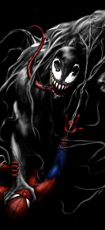 Fond d'écran iPhone Venom Vs Spiderman 4k
