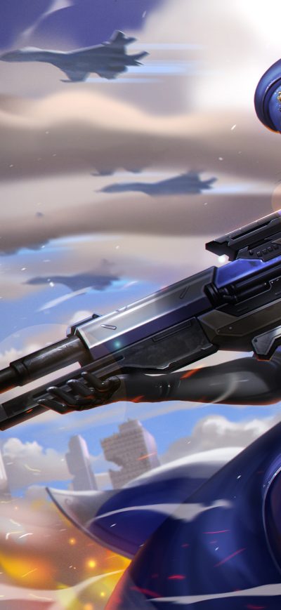 Fond d'écran iPhone Overwatch Ana Art