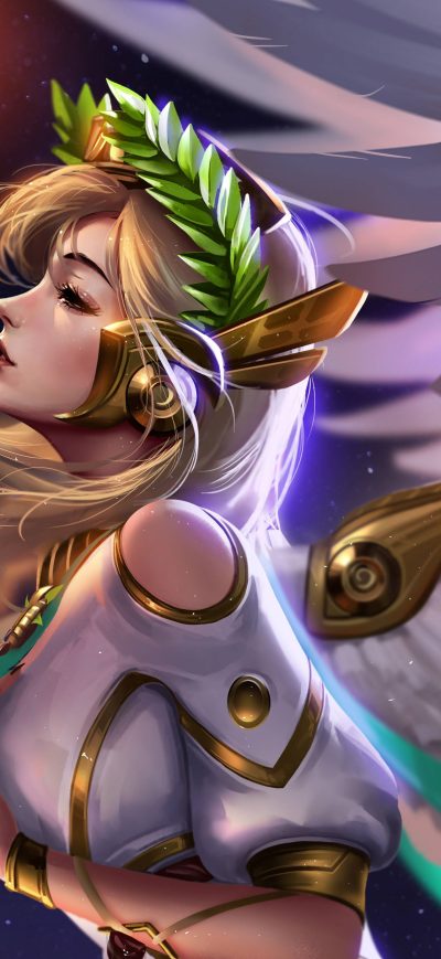 Fond d'écran iPhone Mercy Overwatch 5k Artwork