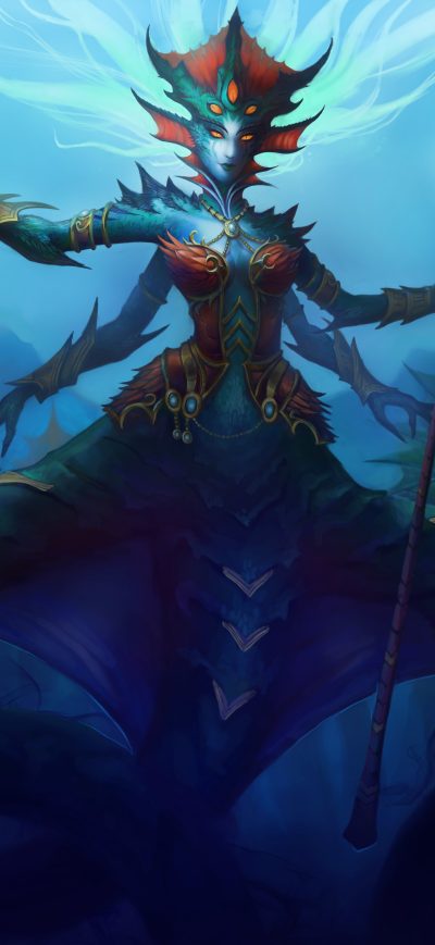 Fond d'écran iPhone World Of Warcraft Queen Azshara 8k