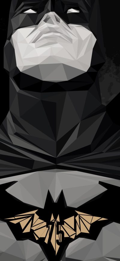 Fond d'écran iPhone Batman Low Poly 8k