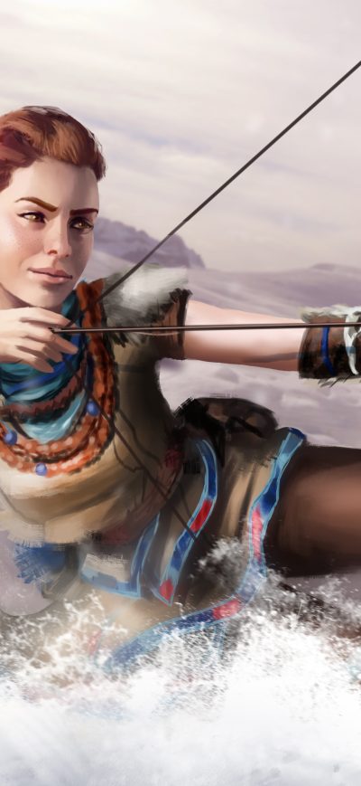 Fond d'écran iPhone Aloy Horizon Zero Dawn Fanart 4k