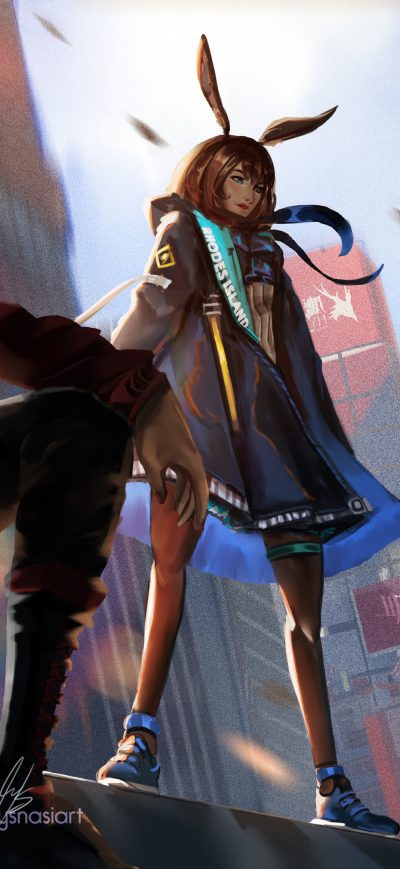 Fond d'écran iPhone Arknights Warrior Girls 4k