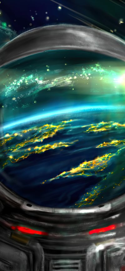 Fond d'écran iPhone Astronaut Colorful Galaxy 4k