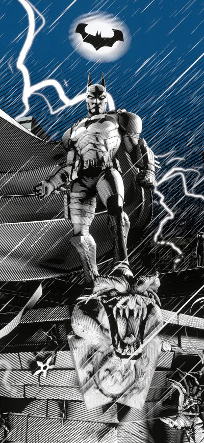 Fond d'écran iPhone The Dark Knight Rises Batman Comic Style 5k