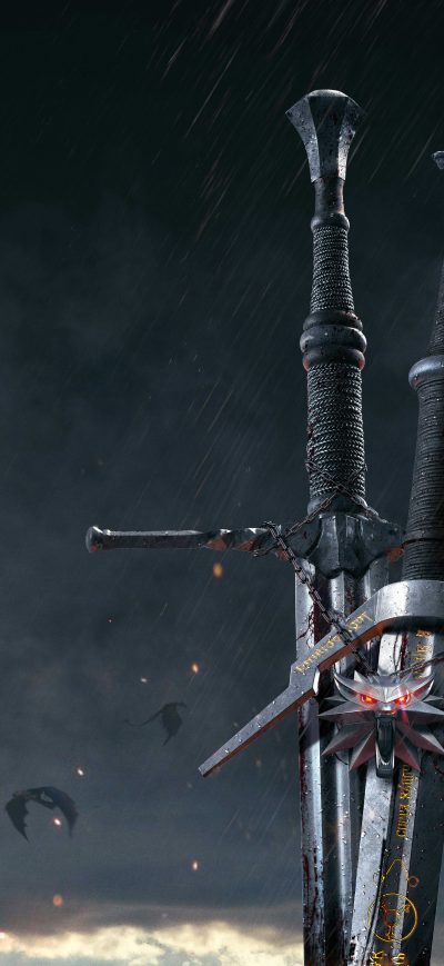 Fond d'écran iPhone The Witcher 3 Wild Hunt Sword 10k