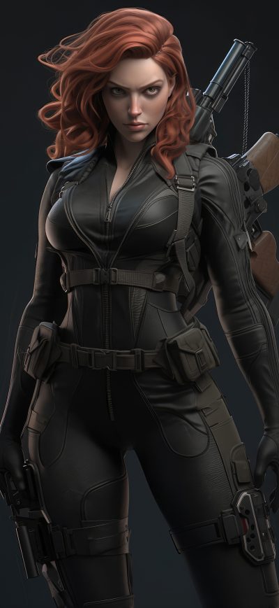 Fond d'écran iPhone Black Widow Cgi 5k