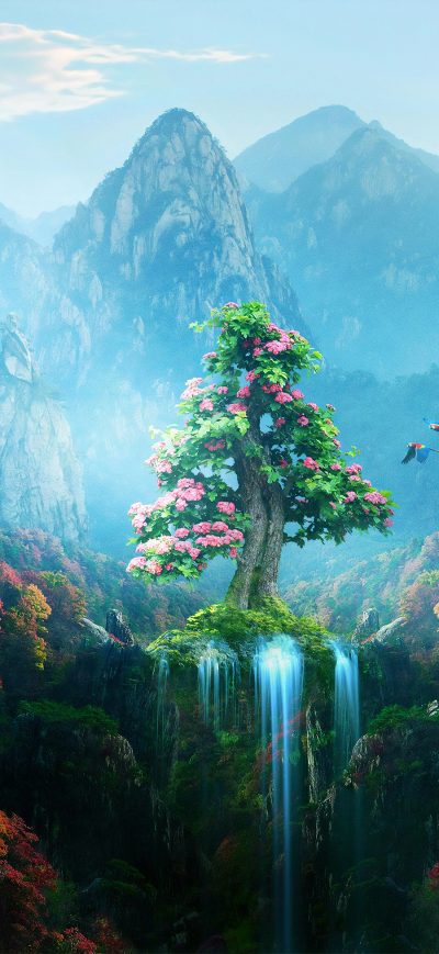 Fond d'écran iPhone Spring Autumn Colorful Nature Magical Forest 4k