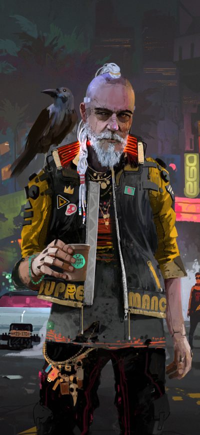 Fond d'écran iPhone Old People Of Cyberpunk 2077 4k