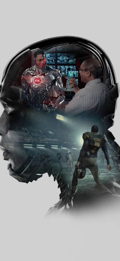 Fond d'écran iPhone Ray Fisher As Cyborg Zack Synders Justice League Minimal