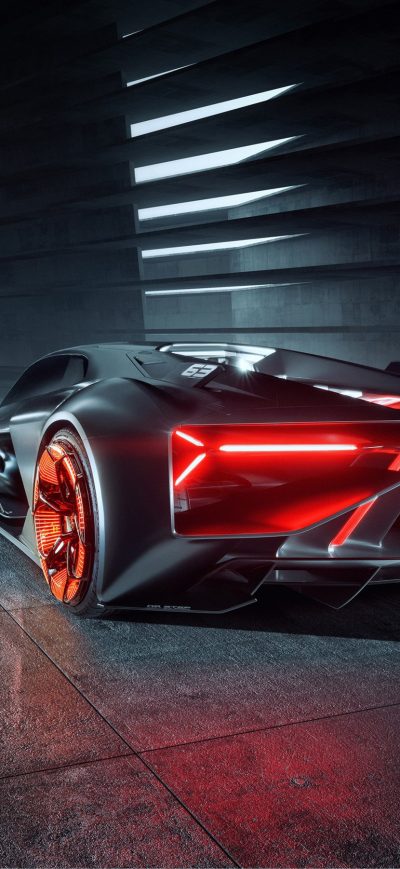 Fond d'écran iPhone Lamborghini Terzo Millennio 2019 Rear View Car