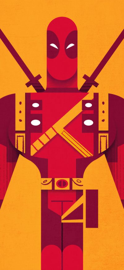 Fond d'écran iPhone Deadpool Minimal Abstract