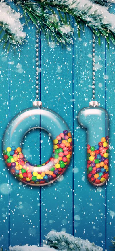 Fond d'écran iPhone Happy New Year 2017 8k