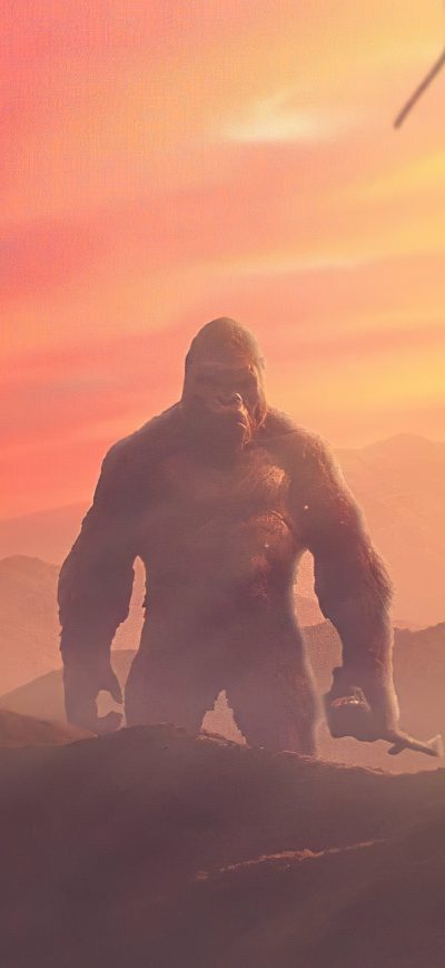 Fond d'écran iPhone Godzilla Vs Kong Fanmade Poster 4k