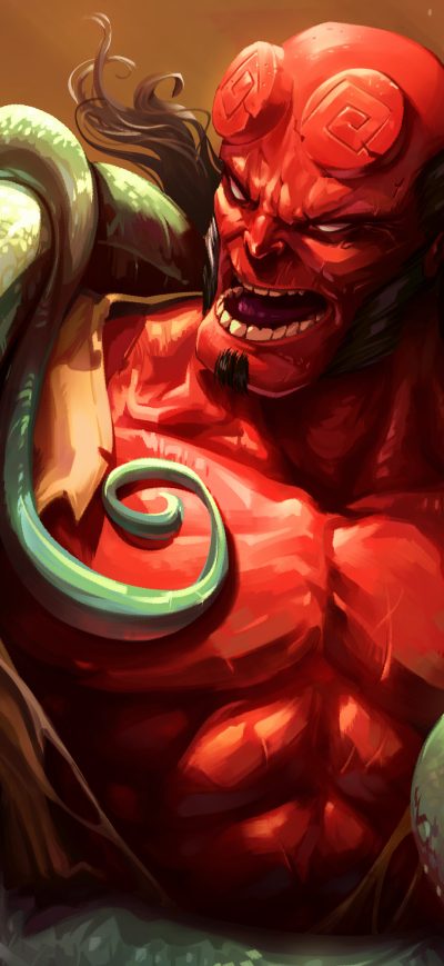 Fond d'écran iPhone Hellboy Fan Art 4k
