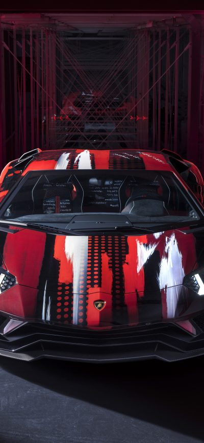 Fond d'écran iPhone Lamborghini Aventador S By Yohji Yamamoto Front View 10k