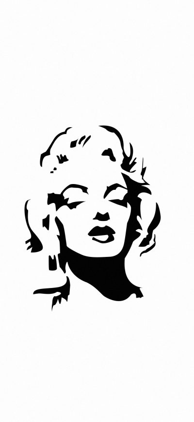 Fond d'écran iPhone Marilyn Monroe Monochrome Minimal 4k