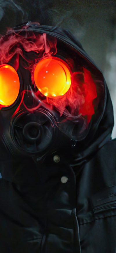 Fond d'écran iPhone Dark Smoke Mask Hoodie Boy 5k