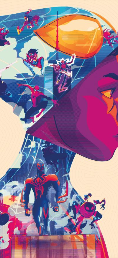 Fond d'écran iPhone Miles Spider Man Across The Spiderverse 5k