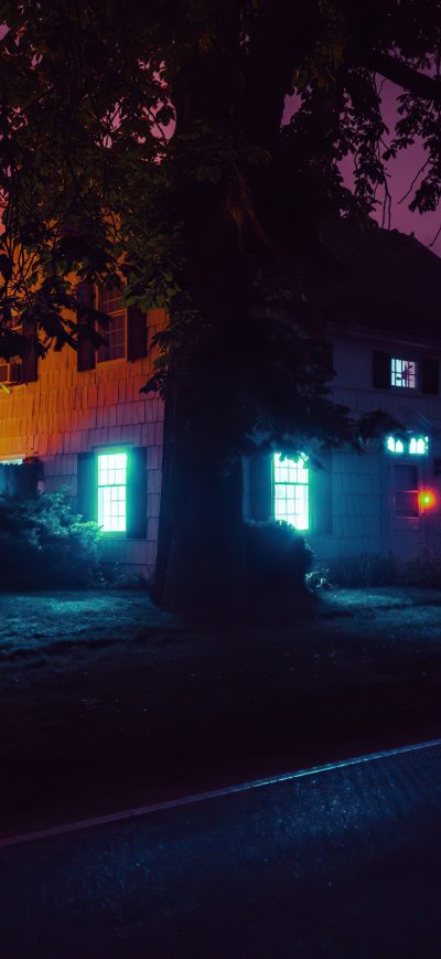 Fond d'écran iPhone House Night Lights 4k