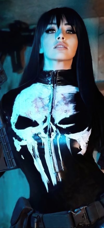 Fond d'écran iPhone Punisher Girl Cosplay 4k