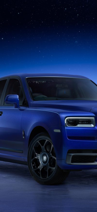 Fond d'écran iPhone 2023 Rolls Royce Cullinan Black Badge Blue Shadow