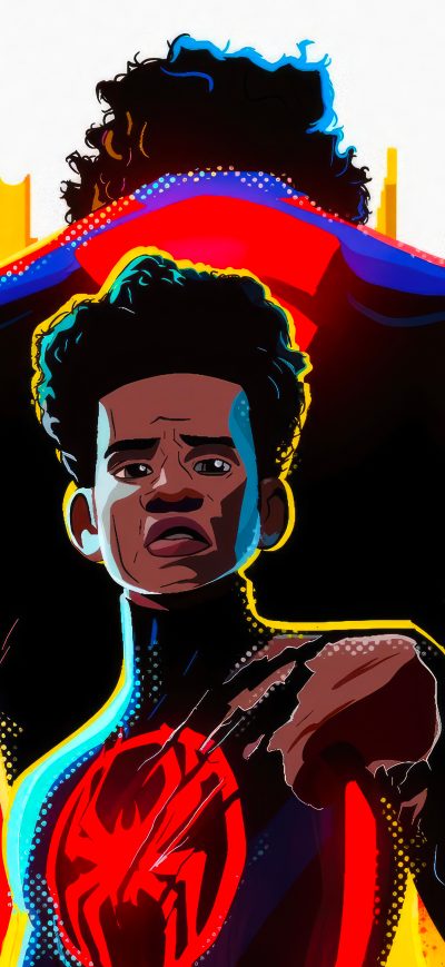 Fond d'écran iPhone Miles And Peter Parker Spiderman Across The Spiderverse