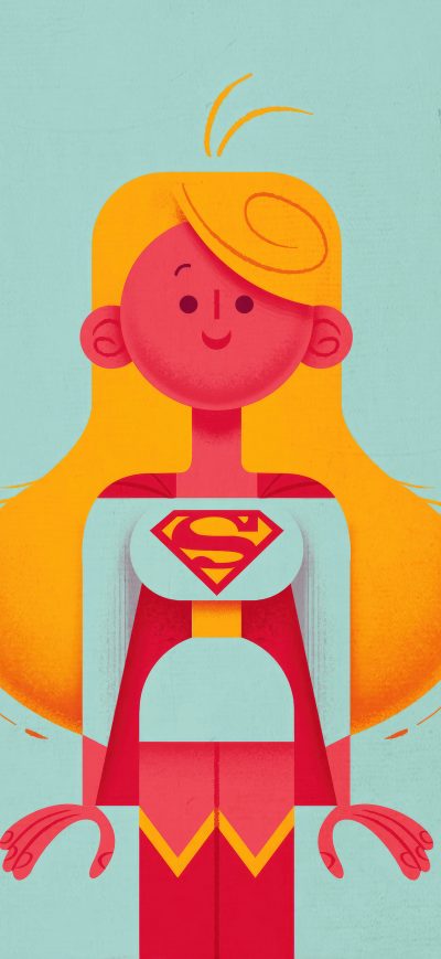 Fond d'écran iPhone Supergirl Minimal Abstract 4k