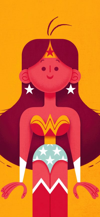 Fond d'écran iPhone Wonder Woman Minimal Abstract 4k