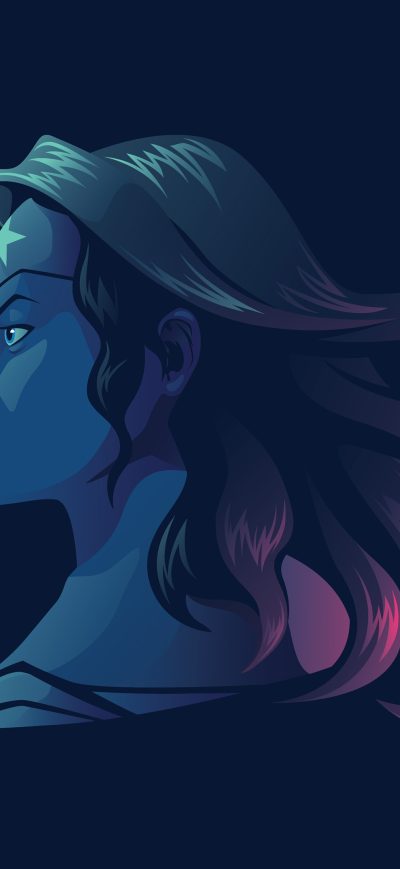 Fond d'écran iPhone Wonder Woman Minimalist 4k