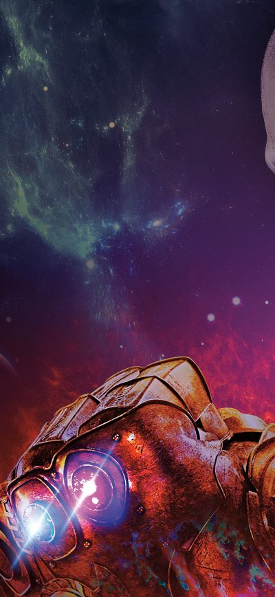 Fond d'écran iPhone Avengers Infinity War Thanos With Gauntlet Infinity Stones