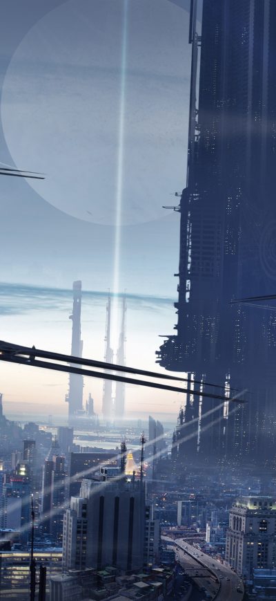 Fond d'écran iPhone Scifi City 4k