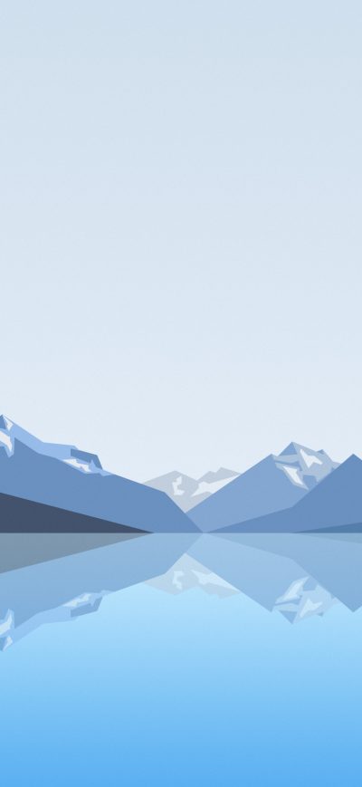 Fond d'écran iPhone Reflection Lake Landscape Mountains 4k