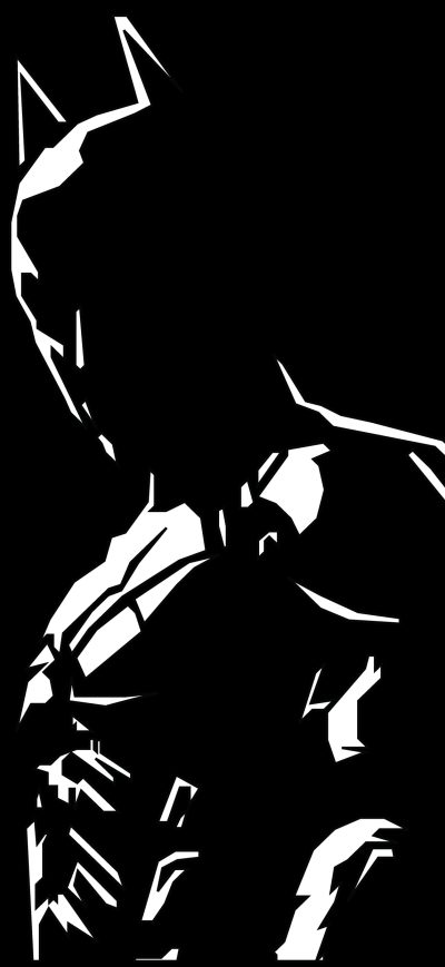 Fond d'écran Dark Knight Minimalism sur iPhone