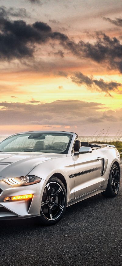 Fond d'écran Ford Mustang GT Convertible 2019 4k sur iPhone