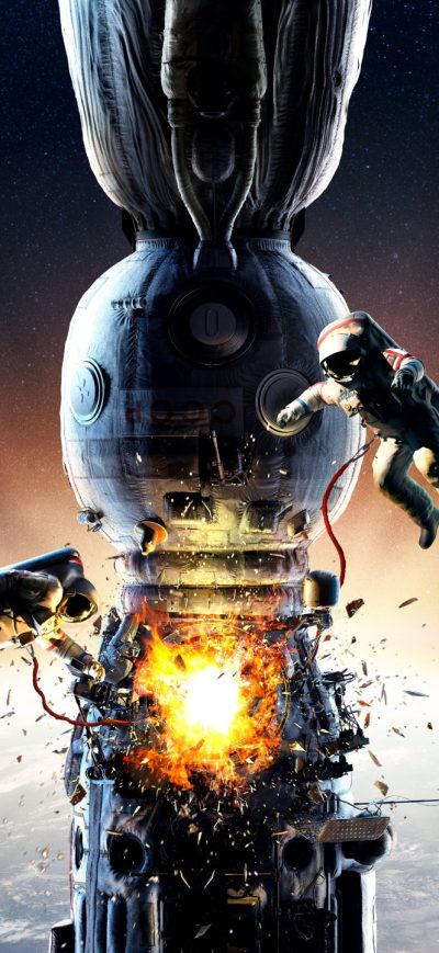 Fond d'écran iPhone Space Shuttle Explosion Astronaut
