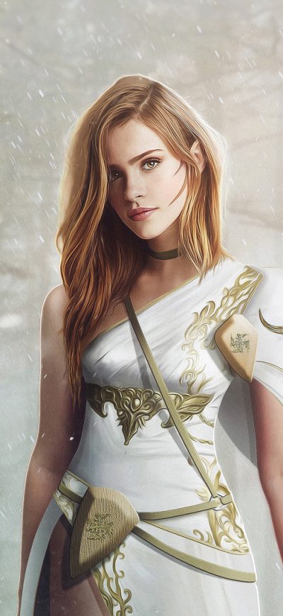 Fond d'écran iPhone Fantasy Girl Character In White Dress