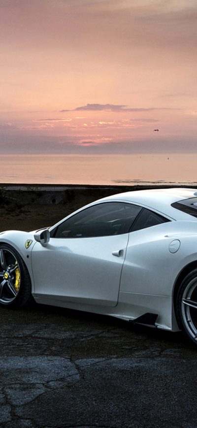 Fond d'écran iPhone Ferrari 458 White