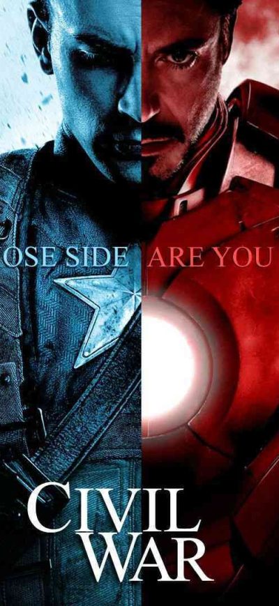 Fond d'écran iPhone Captain America Vs Iron Man
