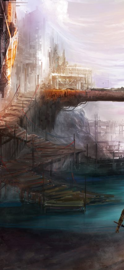Fond d'écran iPhone Warrior Fantasy Artwork 8k