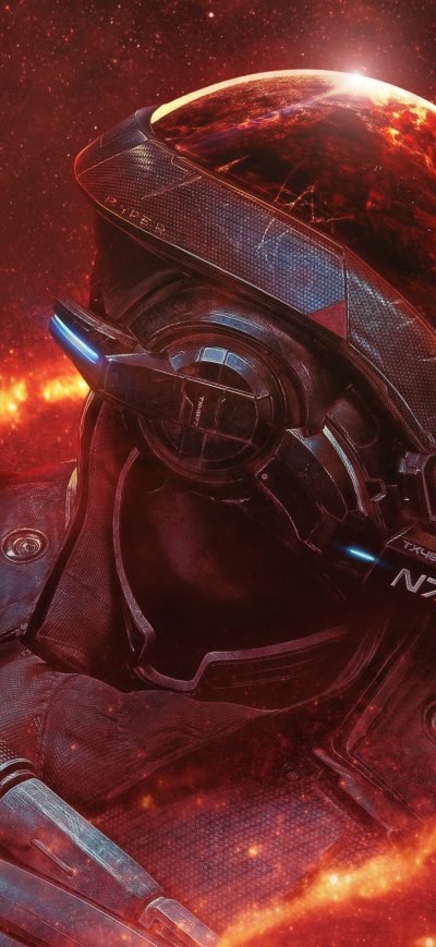 Fond d'écran iPhone Mass Effect Andromeda RYDER N7 4k