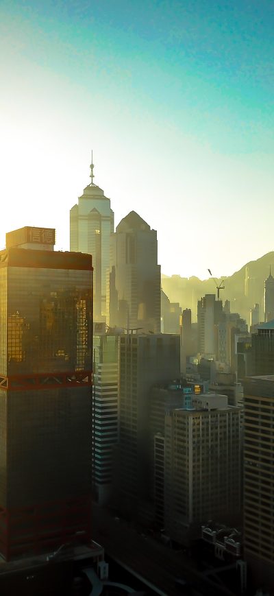 Fond d'écran iPhone Hongkong Buildings Skycrapper City 4k