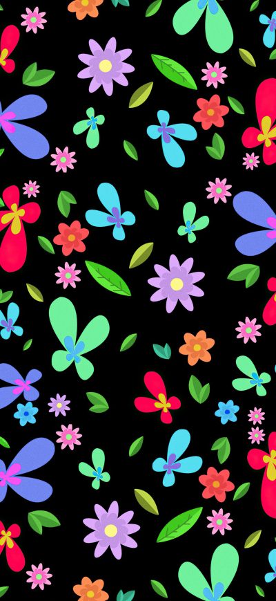 Fond d'écran iPhone Petals Floral Flowers Abstract Dark 5k